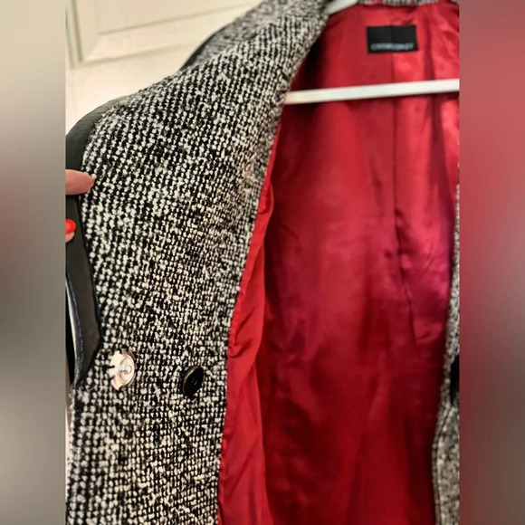Cynthia Rowley Tweed Jacket with Leather Accent Size Small - Picture 4 of 7